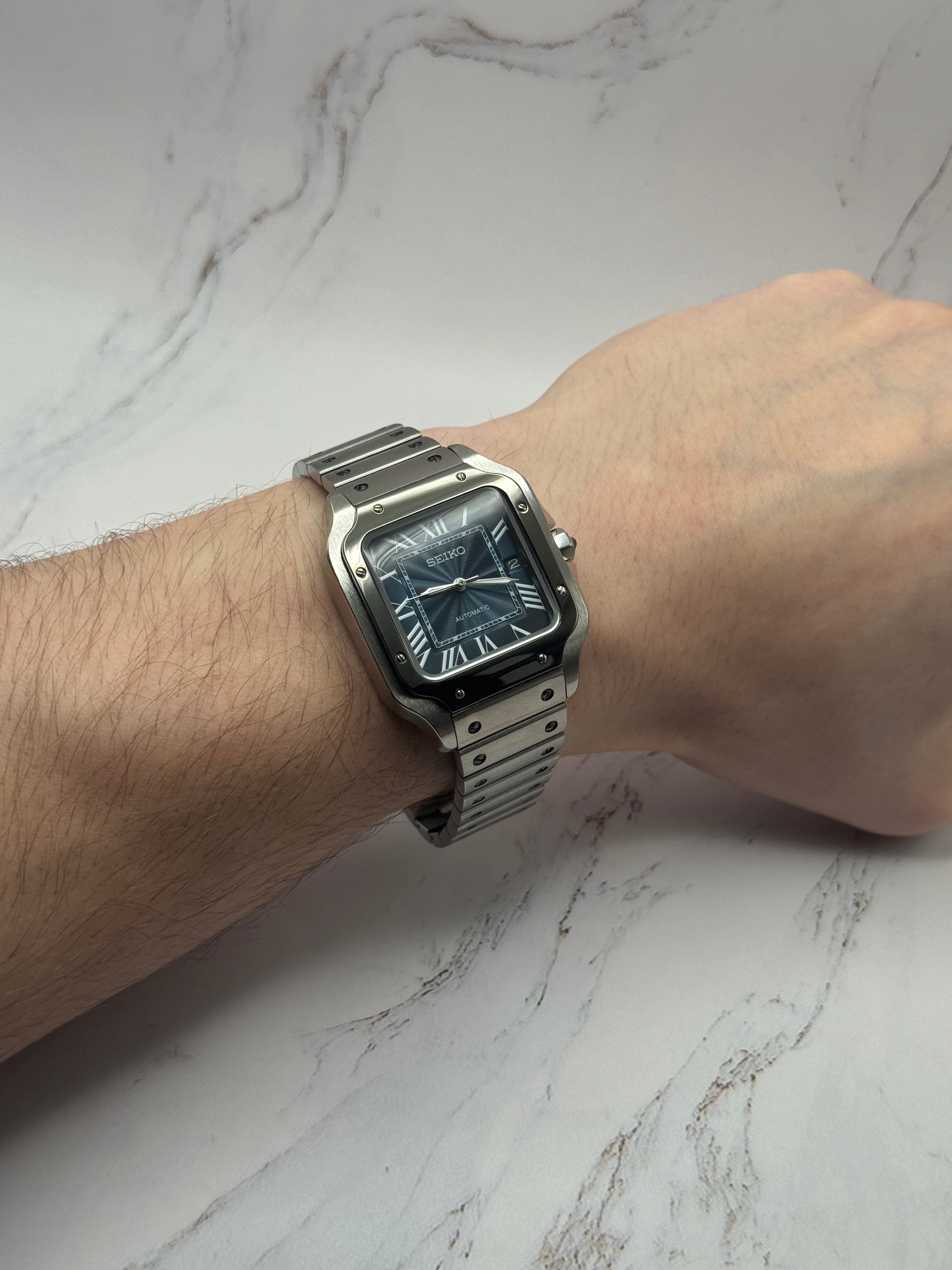 Seiko Santos Blue Dial with Date Watch